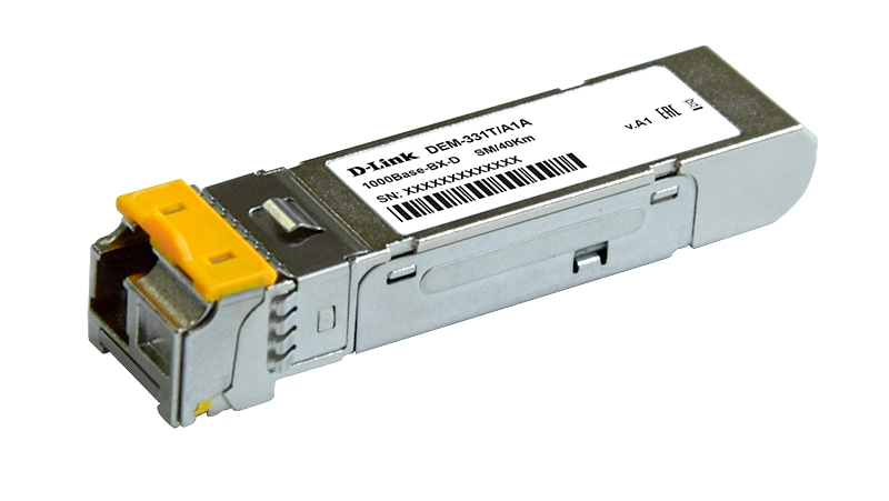 Модуль D-Link 331T/40KM/A1A, WDM SFP Transceiver with 1 1000Base-BX-D port.Up to 40km, single-mode Fiber, Simplex LC connector, Transmitting and Receiving wavelength: TX-1550nm, RX-1310nm, 3.3V power.