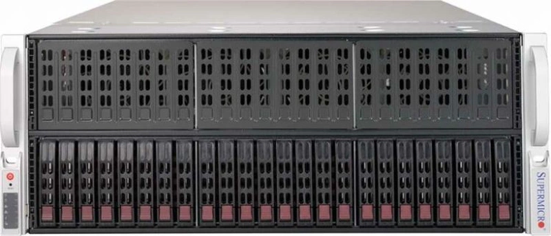 Серверная платформа Supermicro SuperServer 4U 4029GP-TRT2 noCPU(2)2nd Gen Xeon Scalable/TDP 70-205W/ no DIMM(24)/ SATARAID HDD(24)SFF/ 2x10GbE/ support up to 9 double width GPU/ 4x2000W