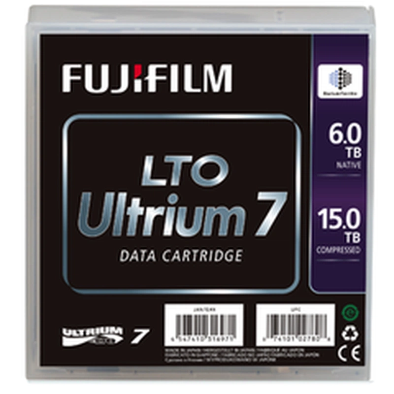 Ленточный носитель данных Fujifilm Ultrium LTO7 RW 15TB (6Tb native), (analog C7977A / LTX6000GN)