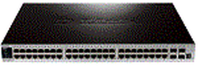 Коммутатор D-Link DGS-3420-52T/B1A, PROJ L3 Managed Switch with 48 10/100/1000Base-T ports and 4 10GBase-X SFP+ ports.16K Mac address, Physical stacking (up to 12 devices), Port Security, 176Gbps Switching Capa