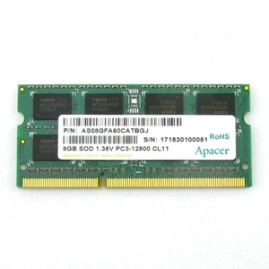 Оперативная память Apacer  DDR3   8GB  1600MHz SO-DIMM (PC3-12800) CL11 1.35V (Retail) 512*8  3 years (AS08GFA60CATBGJ/DV.08G2K.KAM)