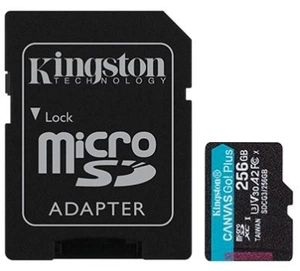 Носитель информации Kingston Micro Secure Digital Flash Card 256GB microSDXC Canvas Go Plus 170R A2 U3 V30 Card + ADP