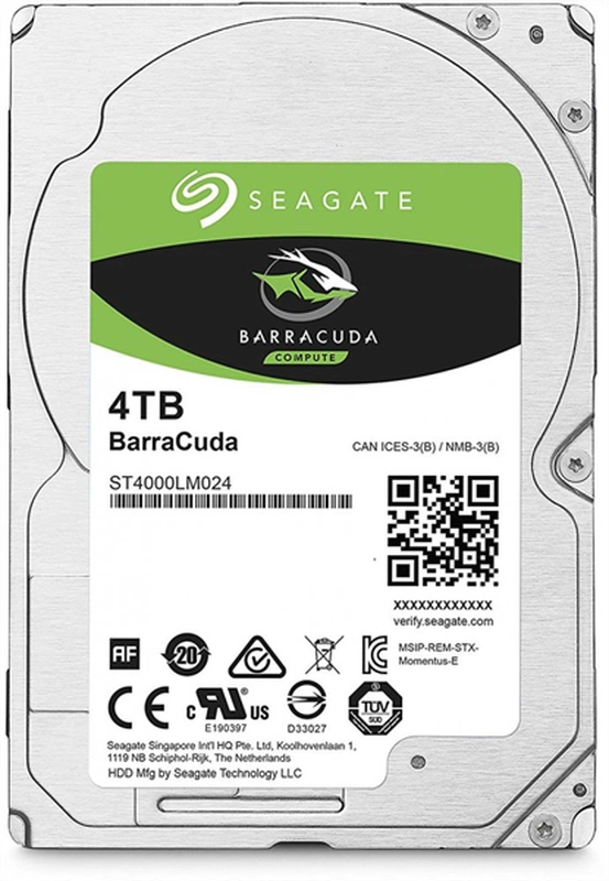 Жесткий диск HDD SATA 2,5" Seagate 4000Gb, ST4000LM024, Barracuda 5400 rpm,  128Mb buffer, 15 mm (имеются потёртости)