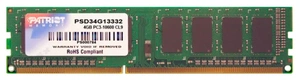 Оперативная память Patriot DDR3  4GB  1333MHz UDIMM (PC3-10600) CL9 1,5V (Retail) 256*8 PSD34G13332