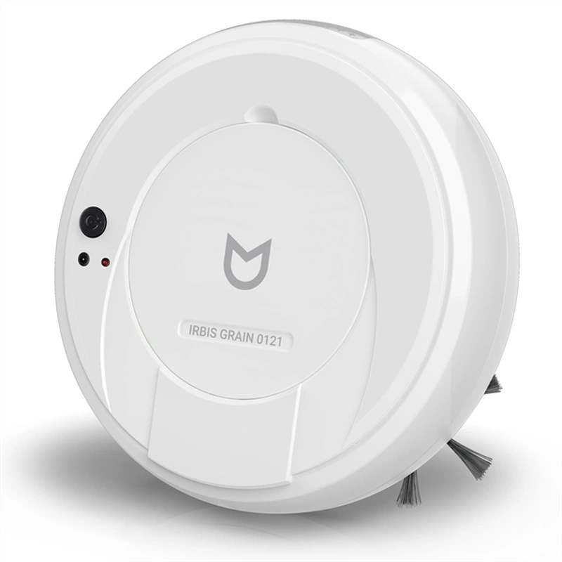 Робот-пылесос irbis grain - 0121 white Robot vacuum IRBIS Grain 0121, 1200 mAh, 6W, white. Included: charging cable, cloth for we, brushes - 2, dust collector, cleaning brush