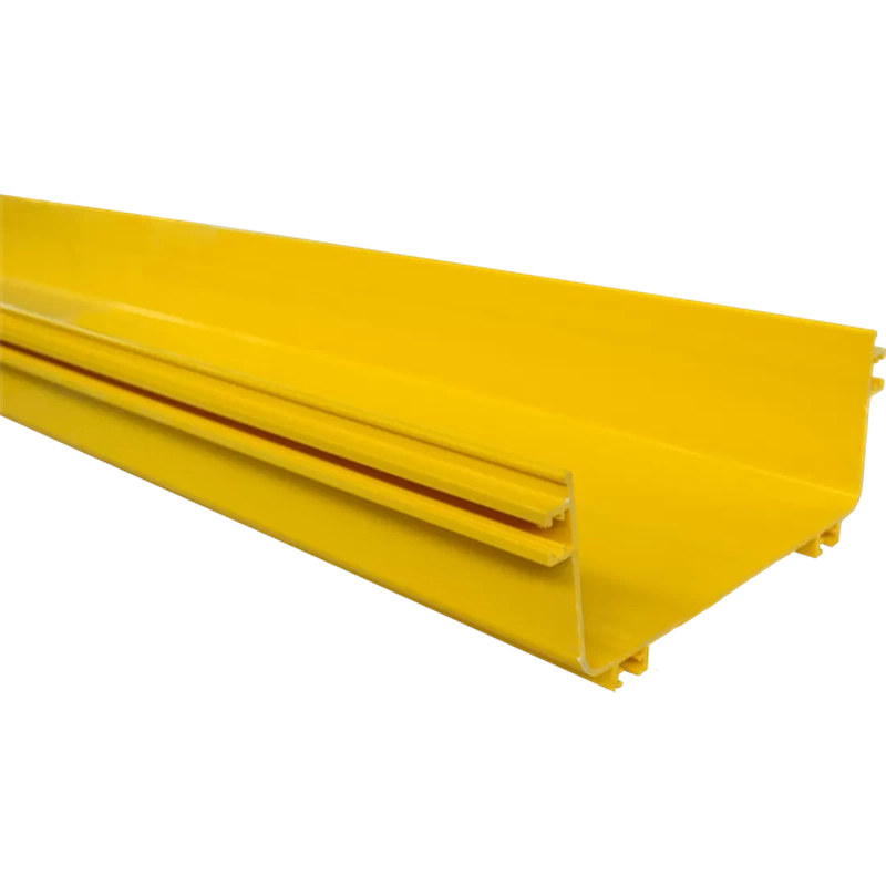  Прямая секция оптического лотка, 100x240 мм, 2 метра, желтая