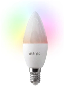  Умная LED E14 лампочка Wi-Fi HIPER IoT C1 RGB цветная