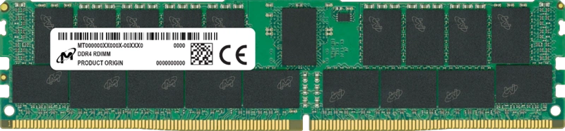 Оперативная память Micron DDR4 RDIMM 32GB 2Rx4 2933 MHz ECC Registered MTA36ASF4G72PZ-2G9  (Analog Crucial CT32G4RFD4293)
