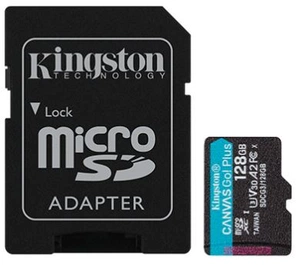 Носитель информации Kingston Micro Secure Digital Flash Card 128GB microSDXC Canvas Go Plus 170R A2 U3 V30 Card + ADP