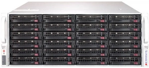 Серверная платформа Supermicro SuperStorage 4U Server 6049P-E1CR24H noCPU(2)2nd Gen Xeon Scalable/TDP 70-205W/ no DIMM(16)/ 3108RAID HDD(24)LFF+ opt. 2SFF/ 2x10Gbe/ 7xFH/ 2x1200W