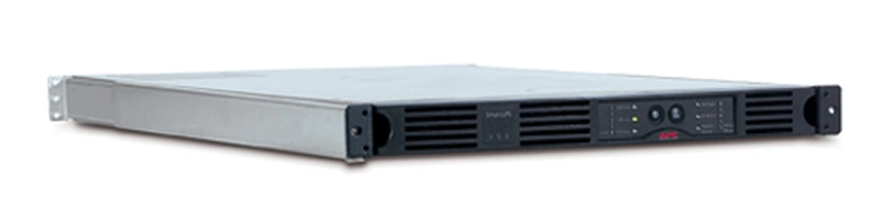 Источник бесперебойного питания APC Black Smart UPS 750VA/480W, RackMount 1U, Line-Interactive, USB and serial connectivity, AVR, user repl.batt, SmartSlot