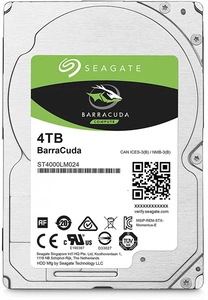 Жесткий диск HDD SATA 2,5" Seagate 4000Gb, ST4000LM024, Barracuda 5400 rpm,  128Mb buffer, 15 mm, 1 year
