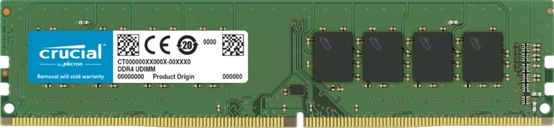 Оперативная память Crucial by Micron  DDR4  16GB 3200MHz UDIMM  (PC4-25600) CL22 1.2V (Retail)