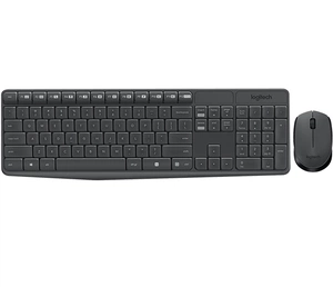 Клавиатура+мышь Logitech Wireless Desktop MK235, (Keybord&mouse),  USB, Black, [920-007948] (незначительное повреждение коробки)